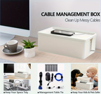Durable PVC multi-compartment cable management box