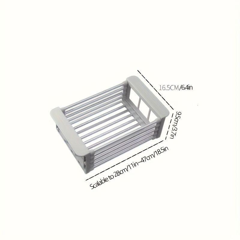 Adjustable stainless steel sink rack with drain basket