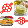 1 silicone non stick pancake and egg maker -4 cups of circular cooking tools