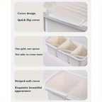 One three-compartment spice jar with spoon, plastic spice storage box