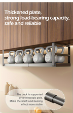 1-piece metal under-cabinet storage rack - no assembly required