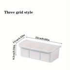 One three-compartment spice jar with spoon, plastic spice storage box