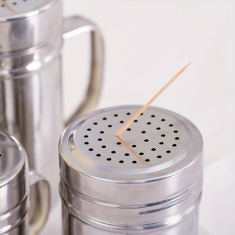 Stainless Steel Seasoning Jar with Handle - Durable BBQ Seasoning Bottle