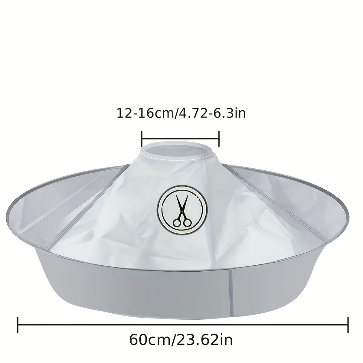 1 gray scissor style hair clip, salon quality foldable design