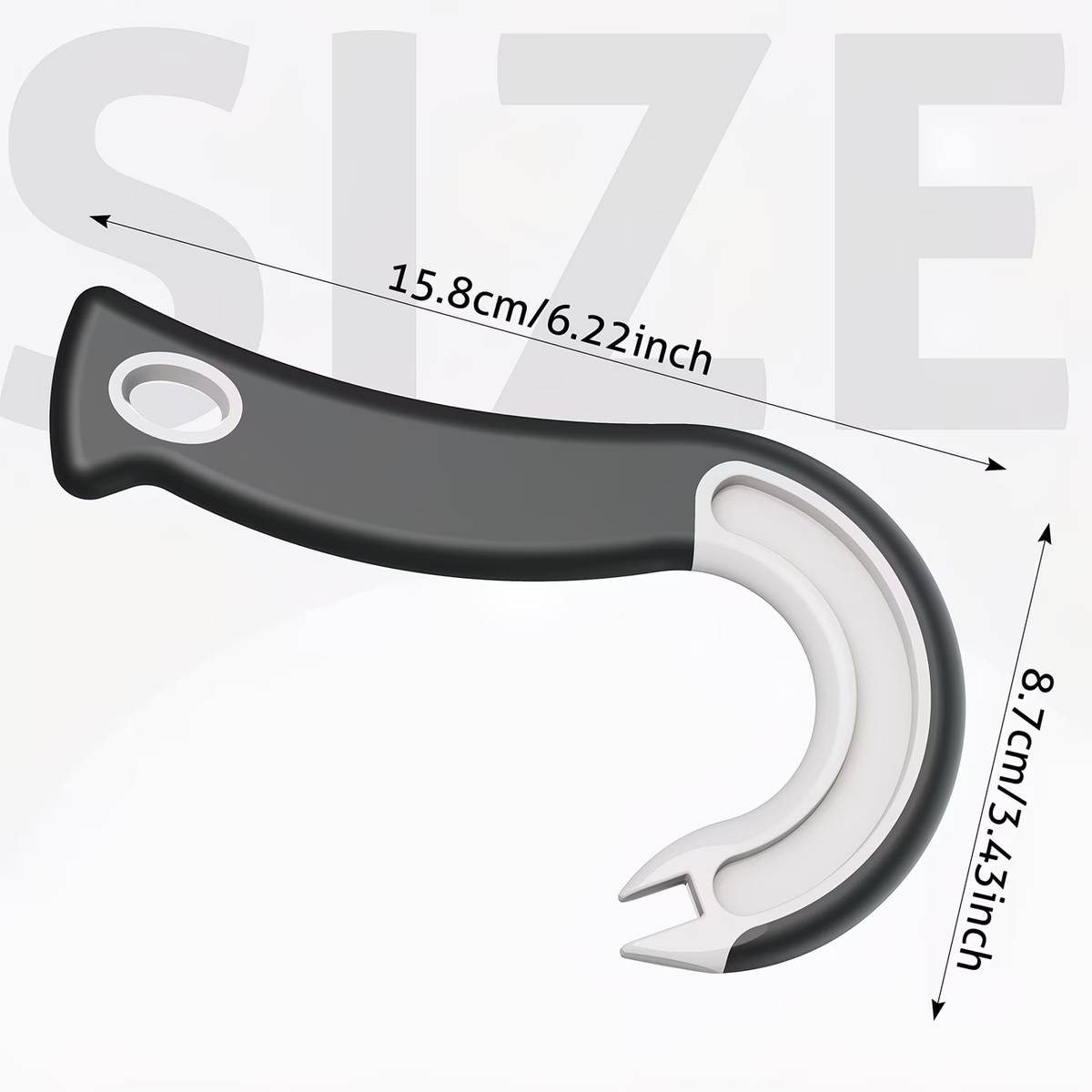 Easy to grip hook can opener - durable plastic