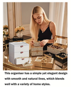 Modern white stackable plastic storage drawers – 2/3/4 tier storage rack