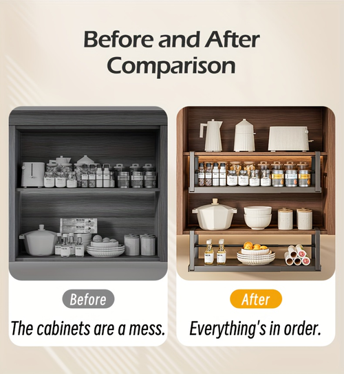 1-piece metal under-cabinet storage rack - no assembly required