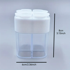 4-in-1 Multi-Compartment Spice Jar with Lid - Durable Plastic Kitchen Storage Rack
