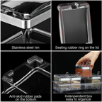 8-piece transparent acrylic spice storage box set, with lid and spoon