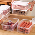 10-pack of BPA-free transparent PP refrigerator storage boxes