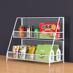 Multi-functional multi-layer metal storage rack, suitable for kitchens