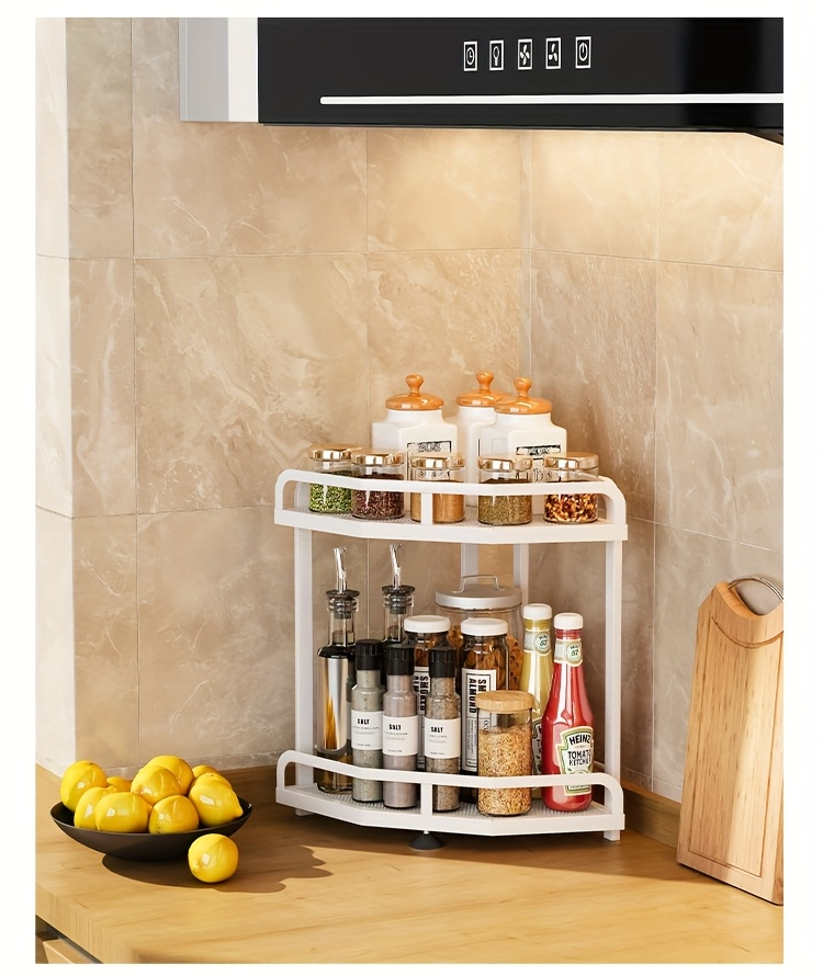1-piece modern metal countertop storage rack, corner storage rack