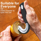 Easy to grip hook can opener - durable plastic