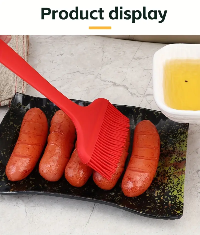 2-piece silicone wide-face baking and grilling brush set