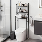 Three-tier toilet top storage shelf, bathroom metal shelf
