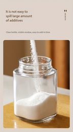 Household metering salt bottle, double-mouth metering control salt spray seasoning can