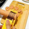 Durable stainless steel hot dog and banana slicer