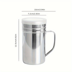 Stainless Steel Seasoning Jar with Handle - Durable BBQ Seasoning Bottle