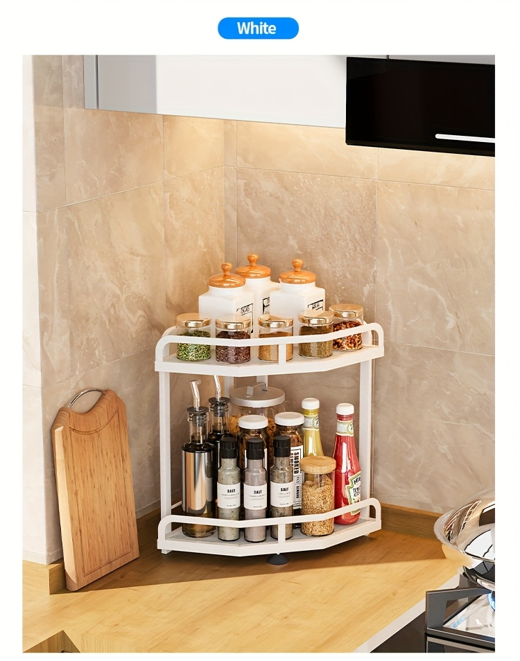 1-piece modern metal countertop storage rack, corner storage rack