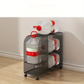 Under-desk rolling bookshelf storage rack - Heavy-duty metal rolling storage trolley