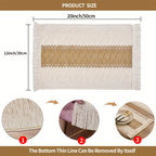 4/6-piece Bohemian-style linen placemat set, chic hand-woven linen blend placemats