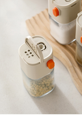 Household metering salt bottle, double-mouth metering control salt spray seasoning can