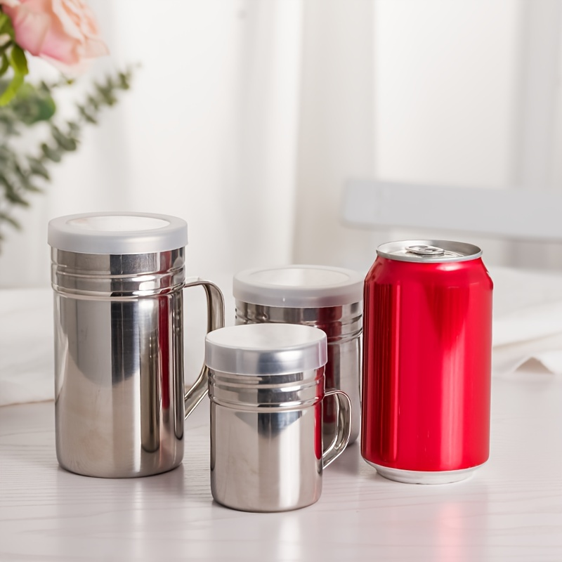 Stainless Steel Seasoning Jar with Handle - Durable BBQ Seasoning Bottle