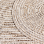 4/6/8/10-piece pack of oval polyester placemats - washable, soft, and durable
