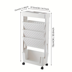 Multifunctional Rolling Bookshelf Storage Rack - Portable Storage Shelf