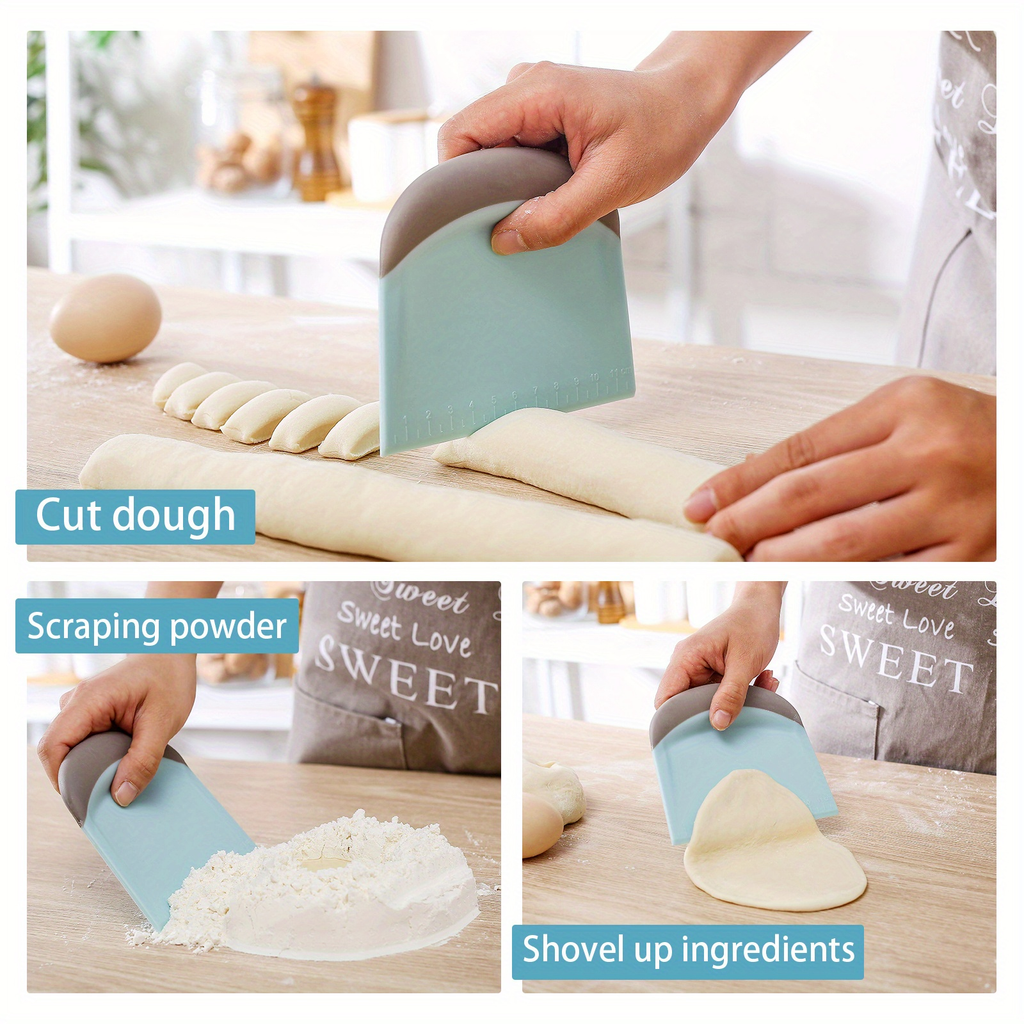 1pc, Plastic Dough Cutter with Soft Handle, Kitchen And Restaurant Use