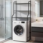 Three-tier toilet top storage shelf, bathroom metal shelf