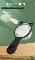 Multi-functional stainless steel fine mesh strainer - perfect for filtering coffee and tea.