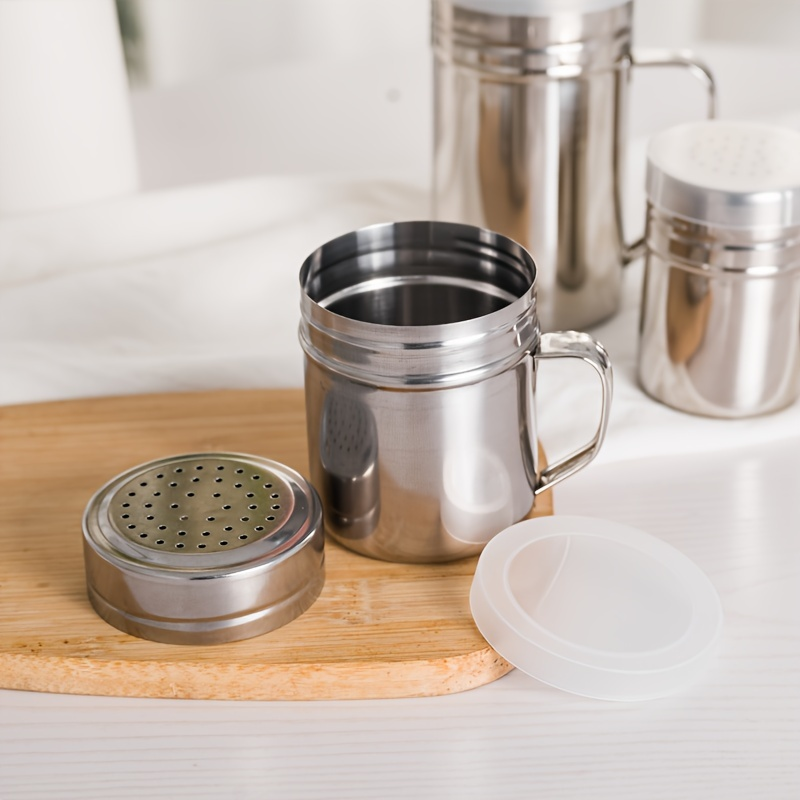 Stainless Steel Seasoning Jar with Handle - Durable BBQ Seasoning Bottle
