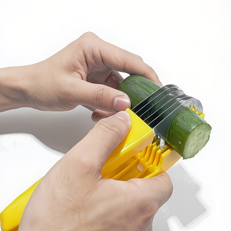 Durable stainless steel hot dog and banana slicer