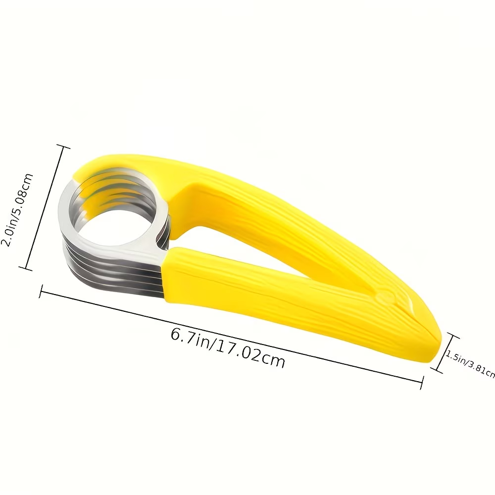 Durable stainless steel hot dog and banana slicer