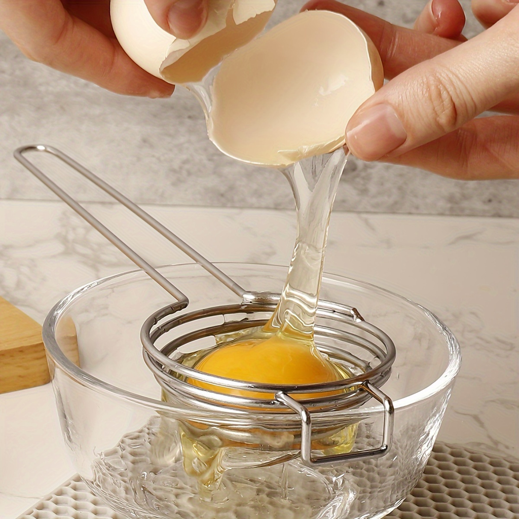 1-pack, stainless steel egg yolk separator, egg yolk and white separator
